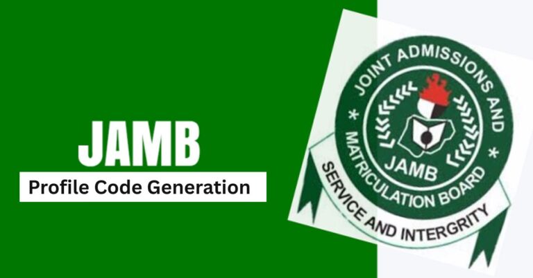 Generate JAMB Profile Code Online