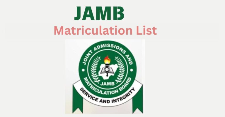 Check JAMB Matriculation List